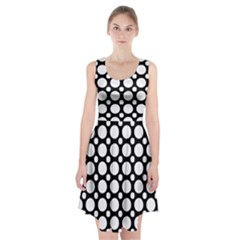 Tileable Circle Pattern Polka Dots Racerback Midi Dress