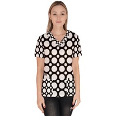 Tileable Circle Pattern Polka Dots Scrub Top by Alisyart