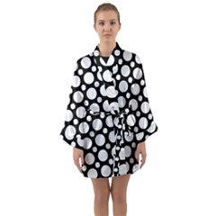 Tileable Circle Pattern Polka Dots Long Sleeve Kimono Robe by Alisyart