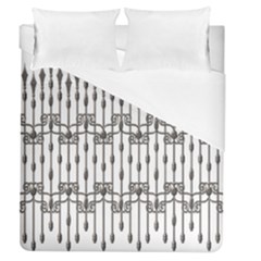 Iron Fence Grey Strong Duvet Cover (queen Size)