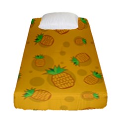 Fruit Pineapple Yellow Green Fitted Sheet (single Size) by Alisyart