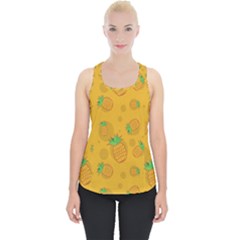 Fruit Pineapple Yellow Green Piece Up Tank Top