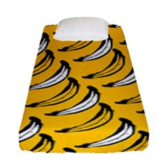 Fruit Bananas Yellow Orange White Fitted Sheet (single Size)