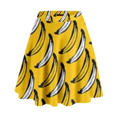 Fruit Bananas Yellow Orange White High Waist Skirt by Alisyart