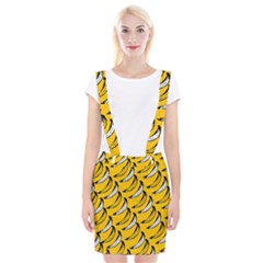 Fruit Bananas Yellow Orange White Braces Suspender Skirt