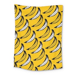 Fruit Bananas Yellow Orange White Medium Tapestry by Alisyart