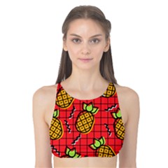 Fruit Pineapple Red Yellow Green Tank Bikini Top
