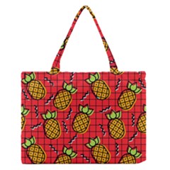 Fruit Pineapple Red Yellow Green Zipper Medium Tote Bag by Alisyart
