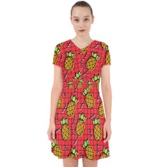 Fruit Pineapple Red Yellow Green Adorable In Chiffon Dress