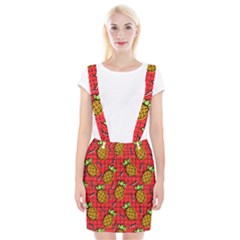 Fruit Pineapple Red Yellow Green Braces Suspender Skirt by Alisyart