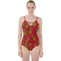 Fruit Pineapple Red Yellow Green Cut Out Top Tankini Set by Alisyart