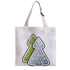 Tree Spruce Xmasts Cool Snow Zipper Grocery Tote Bag