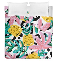 Fruit Pattern Pineapple Leaf Duvet Cover Double Side (queen Size) by Alisyart