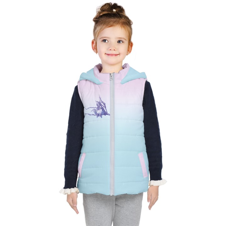 graceful swan Kid s Puffer Vest