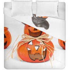 Funny Halloween Pumpkins Duvet Cover Double Side (king Size)