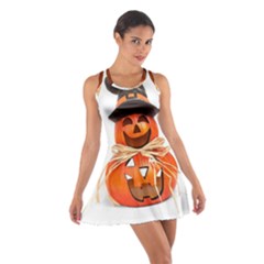 Funny Halloween Pumpkins Cotton Racerback Dress by gothicandhalloweenstore