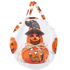 Funny Halloween Pumpkins Giant Round Zipper Tote by gothicandhalloweenstore