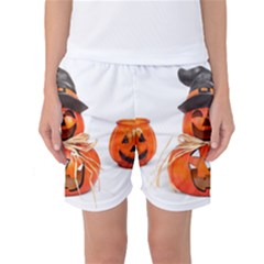 Funny Halloween Pumpkins Women s Basketball Shorts by gothicandhalloweenstore