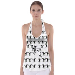 Floral Monkey With Hairstyle Babydoll Tankini Top by pepitasart