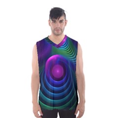 Beautiful Rainbow Marble Fractals In Hyperspace Men s Basketball Tank Top by jayaprime