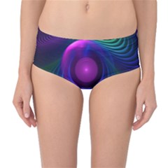 Beautiful Rainbow Marble Fractals In Hyperspace Mid-waist Bikini Bottoms by jayaprime