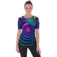 Beautiful Rainbow Marble Fractals in Hyperspace Short Sleeve Top