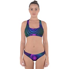 Beautiful Rainbow Marble Fractals in Hyperspace Cross Back Hipster Bikini Set