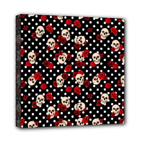 Skulls And Roses Mini Canvas 8  X 8  by Valentinaart