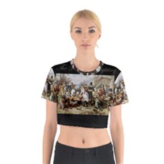 The First Thanksgiving Cotton Crop Top by Valentinaart