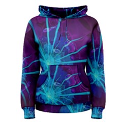 Beautiful Bioluminescent Sea Anemone Fractalflower Women s Pullover Hoodie by jayaprime