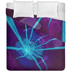 Beautiful Bioluminescent Sea Anemone Fractalflower Duvet Cover Double Side (california King Size) by jayaprime