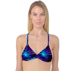 Beautiful Bioluminescent Sea Anemone Fractalflower Reversible Tri Bikini Top by jayaprime