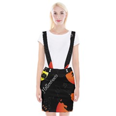 Castil Witch Hlloween Sinister Night Home Bats Braces Suspender Skirt