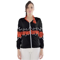 Halloween Bat Black Night Sinister Ghost Wind Breaker (women)