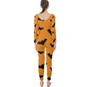 Halloween Bat Animals Night Orange Long Sleeve Catsuit View2
