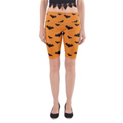 Halloween Bat Animals Night Orange Yoga Cropped Leggings