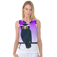 Halloween Owl Bird Animals Night Women s Basketball Tank Top by Alisyart