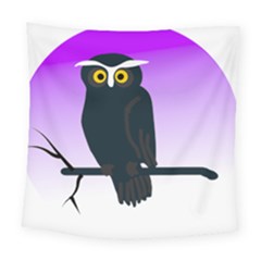 Halloween Owl Bird Animals Night Square Tapestry (large)