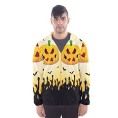 Halloween Pumpkin Bat Party Night Ghost Hooded Wind Breaker (men) by Alisyart