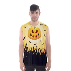 Halloween Pumpkin Bat Party Night Ghost Men s Basketball Tank Top