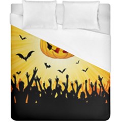 Halloween Pumpkin Bat Party Night Ghost Duvet Cover (california King Size) by Alisyart