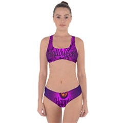 Happy Ghost Halloween Criss Cross Bikini Set