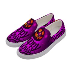 Happy Ghost Halloween Women s Canvas Slip Ons by Alisyart