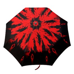 Big Eye Fire Black Red Night Crow Bird Ghost Halloween Folding Umbrellas by Alisyart