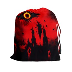 Big Eye Fire Black Red Night Crow Bird Ghost Halloween Drawstring Pouches (xxl) by Alisyart