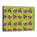 Hat Formula Purple Green Polka Dots Canvas 16  x 12  View1