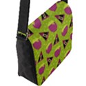 Hat Formula Purple Green Polka Dots Flap Messenger Bag (L)  View2