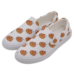 Face Mask Ghost Halloween Pumpkin Pattern Men s Canvas Slip Ons by Alisyart