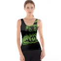 Pumpkin Black Halloween Neon Green Face Mask Smile Tank Top View1