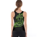 Pumpkin Black Halloween Neon Green Face Mask Smile Tank Top View2